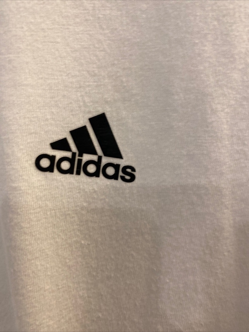 adidas White Long-Sleeve Crew with Logo Tape Hem - Picture 3 of 6